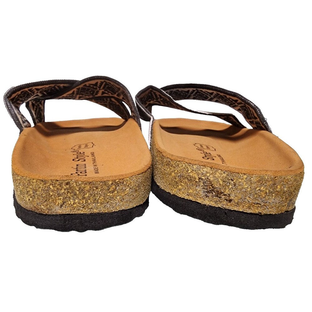 Fartin Style Elephant Cross Band Cork Bed Sandals EU 39 Thailand NEW - Picture 3 of 6